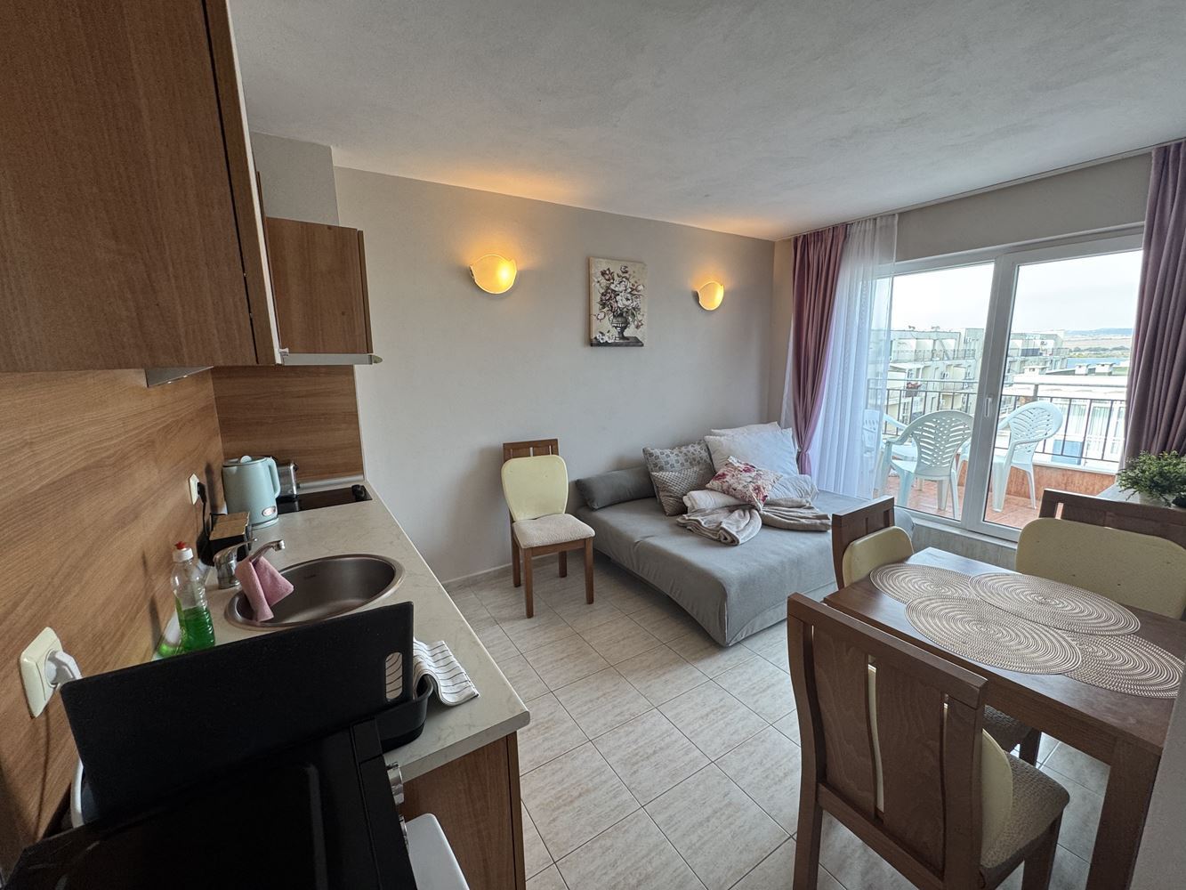 Apartament z jedną sypialnią i panoramicznym widokiem w sercu Słonecznego Brzegu