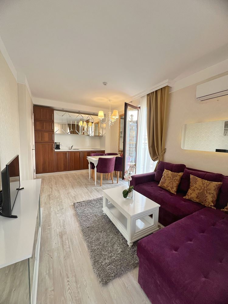 Luksusowy apartament z jedną sypialnią i widokiem na morze w prestiżowym kompleksie 200 metrów od plaży w Sveti Vlas