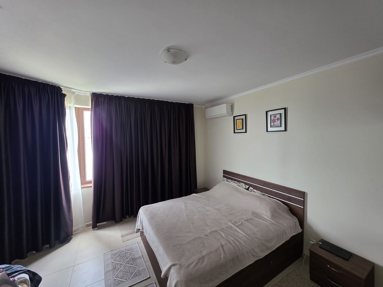 Apartament z jedną sypialnią w pierwszej linii z frontalnym widokiem na morze w Nessebarze