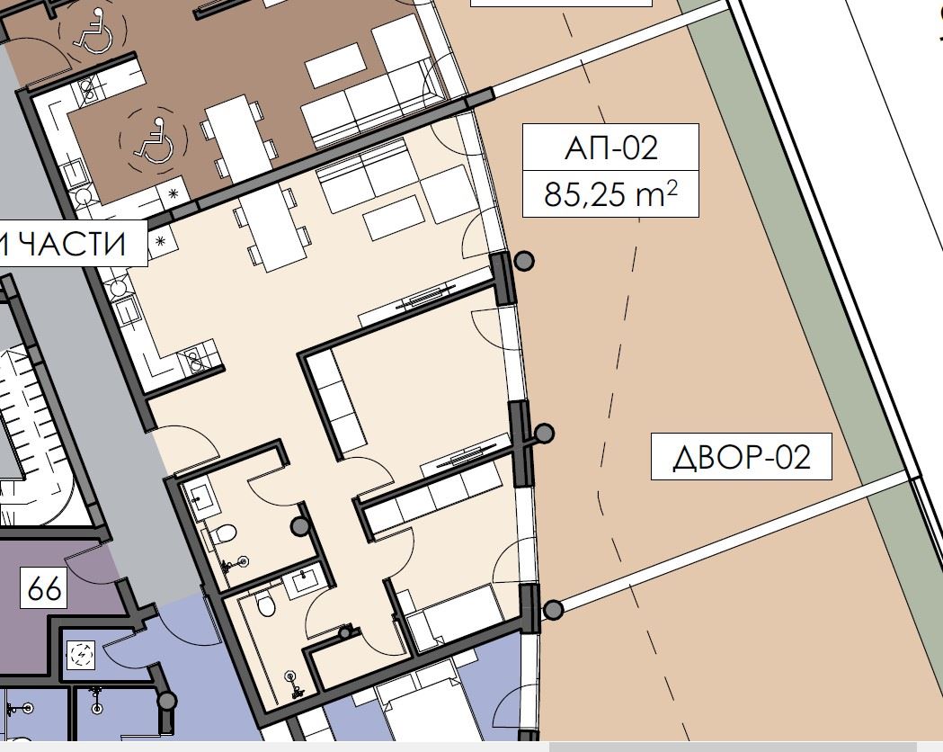 Apartament z dwiema sypialniami i prywatnym ogrodem w nowej części Nesebyru – topowa lokalizacja bez opłaty za utrzymanie