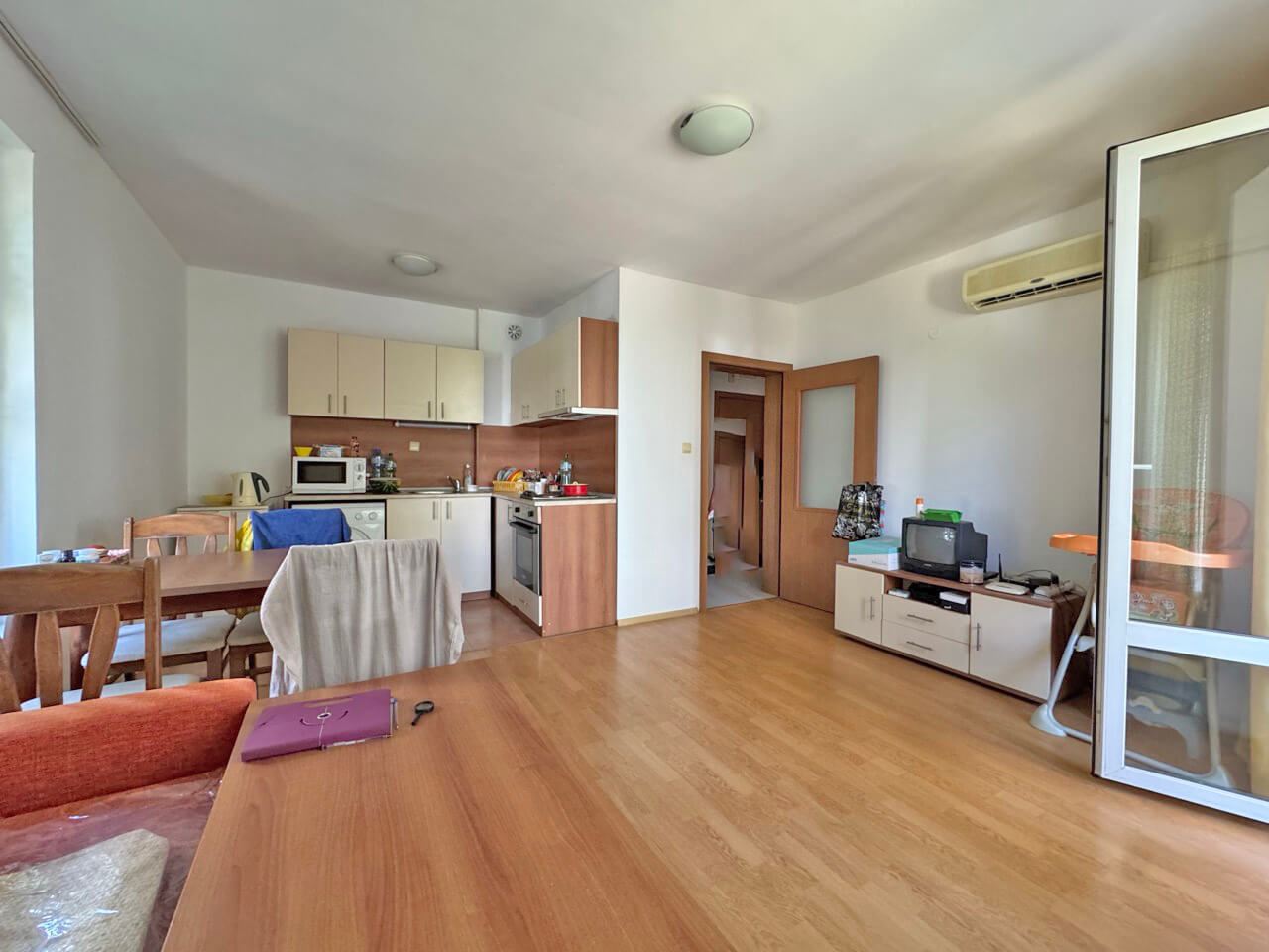 Apartament z jedną sypialnią z widokiem na basen, 100 m od plaży w Słonecznym Brzegu