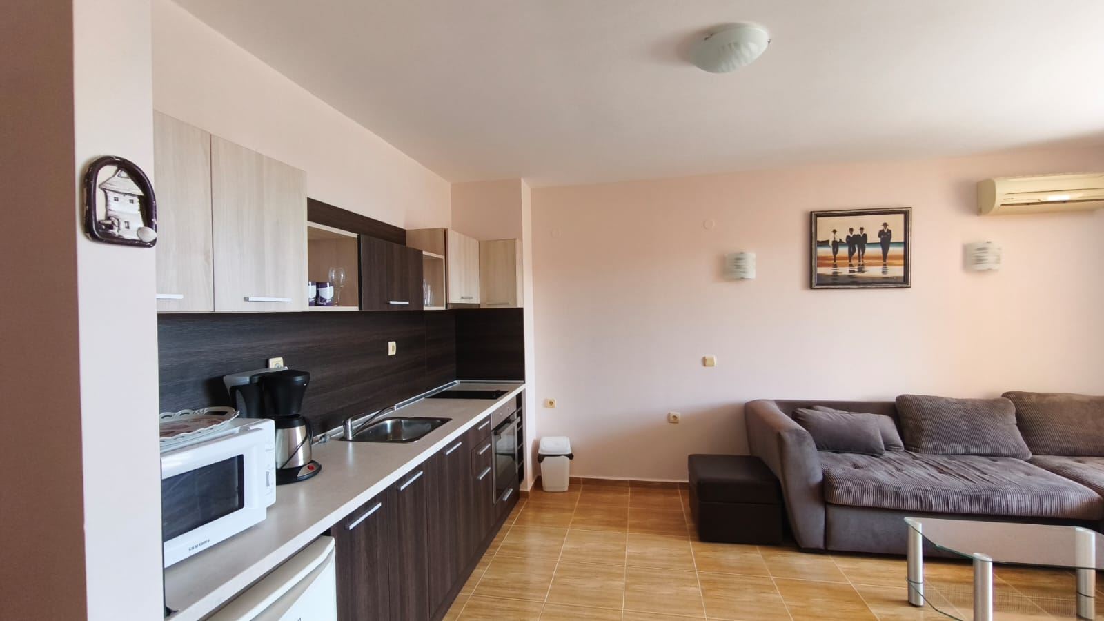 Przestronny apartament z dwiema sypialniami i widokiem na morze w Sveti Vlas, 200 metrów od plaży