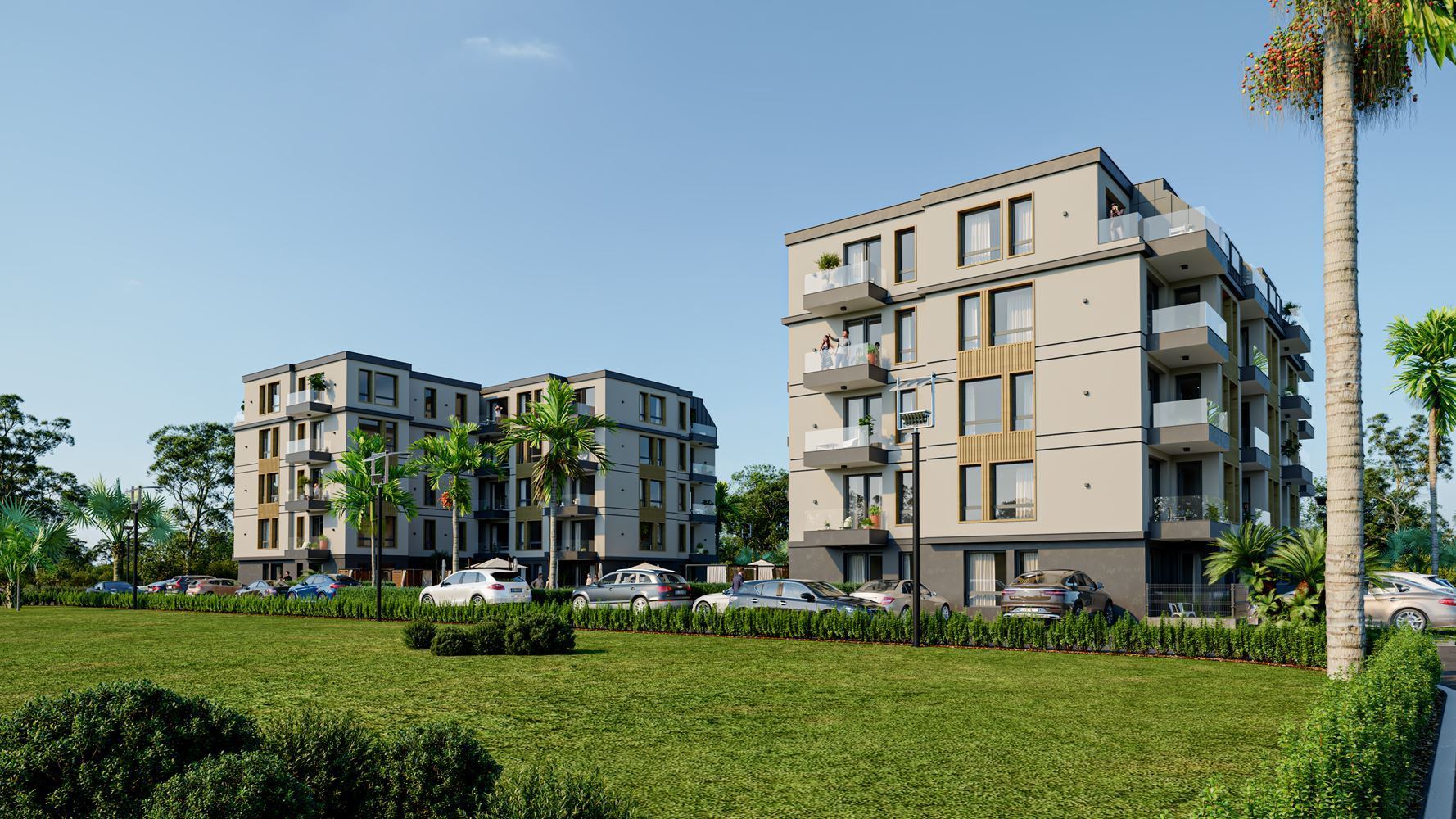 Przestronne i jasne studio w nowym kompleksie – 500 m od morza