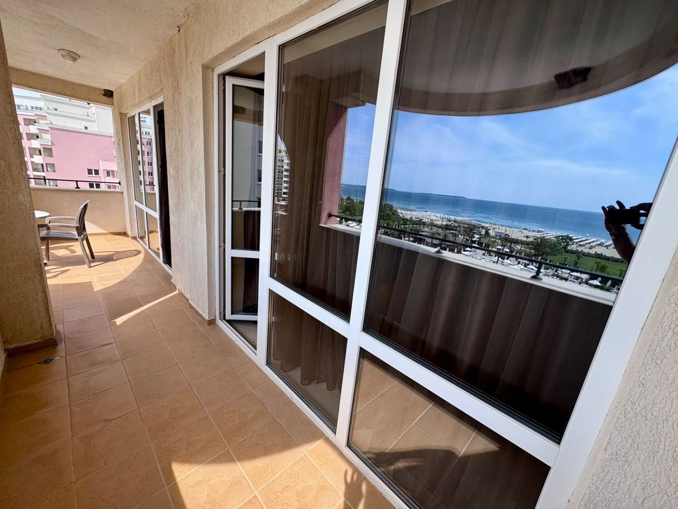 Apartament z jedną sypialnią w pierwszej linii z panoramicznym widokiem na morze w Słonecznym Brzegu