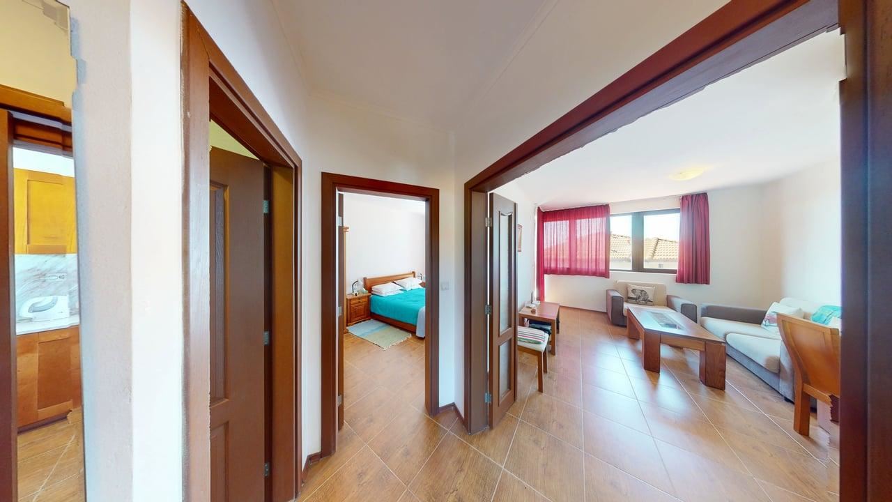 Przestronny apartament z jedną sypialnią i widokiem na morze w okolicach Słonecznego Brzegu