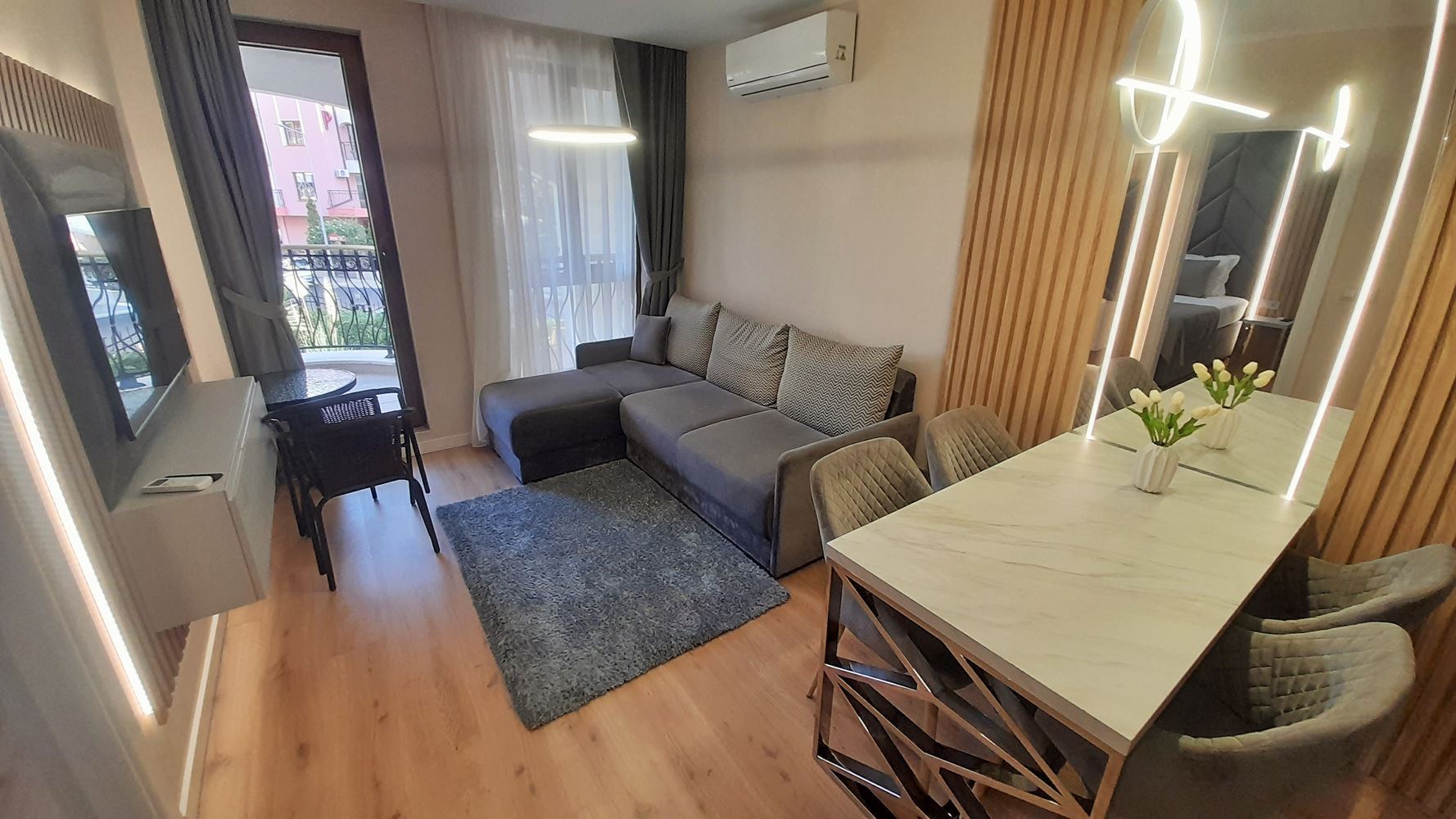 Apartament z jedną sypialnią i widokiem na basen w kompleksie z imponującą infrastrukturą w Słonecznym Brzegu