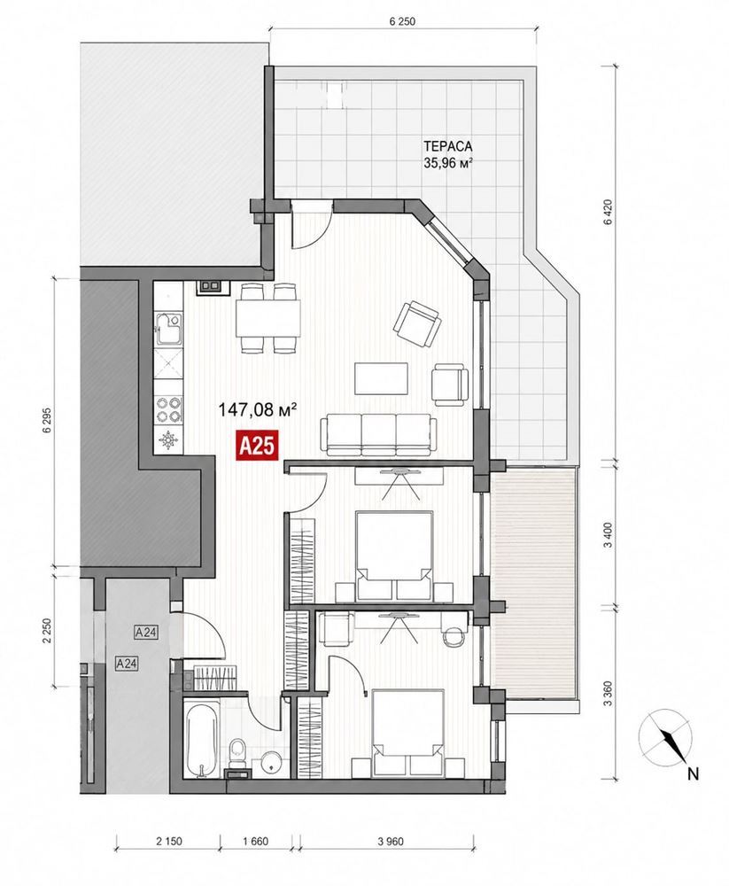 Przestronny apartament z dwiema sypialniami i widokiem na morze w kompleksie niedaleko Sozopolu – komfort, natura i cisza w jednym