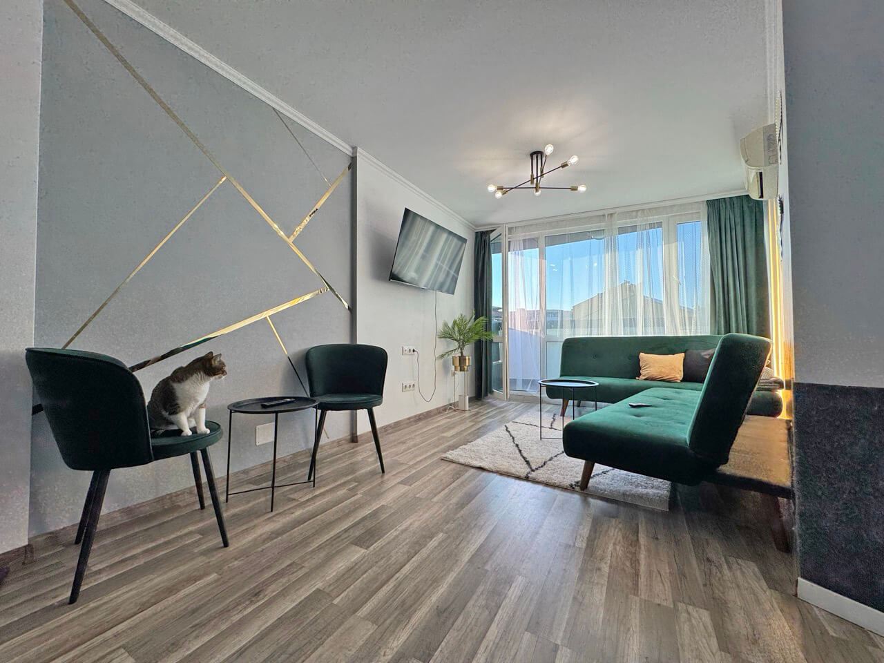 Apartament z nowoczesnym wyposażeniem i dużym tarasem 200 m od plaży w Słonecznym Brzegu