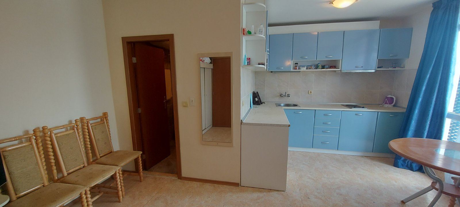 Przestronne umeblowane studio w nowoczesnym kompleksie 300 metrów od morza w Słonecznym Brzegu