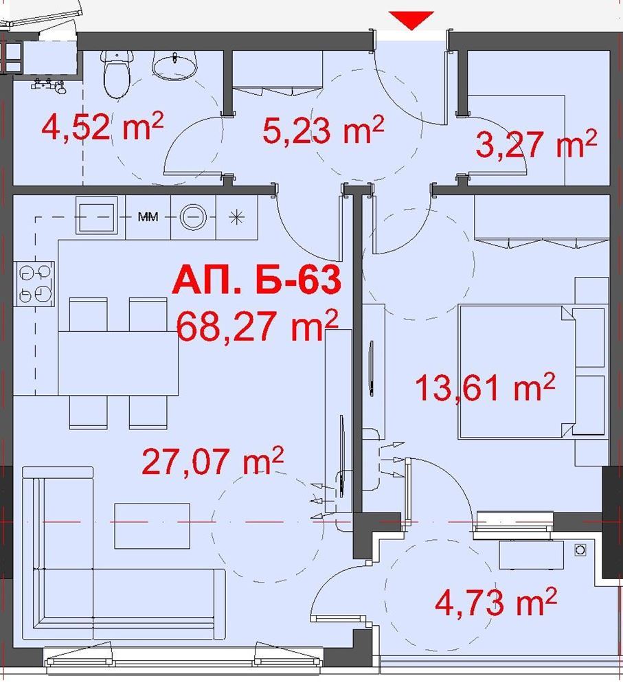  Przestronny apartament z jedną sypialnią w luksusowym kompleksie w Burgas z imponującym panoramicznym widokiem