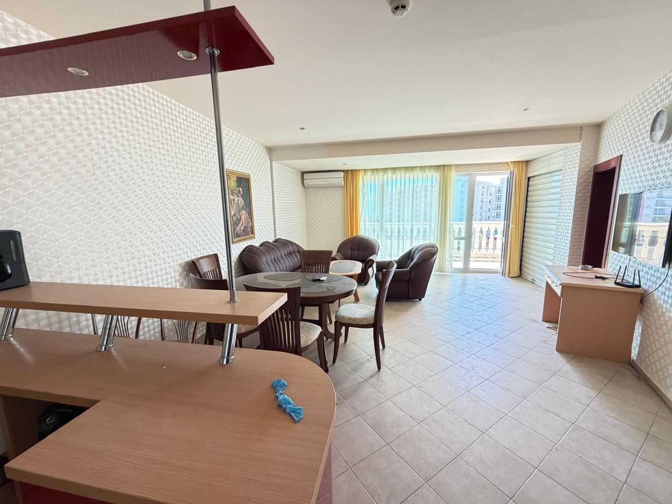  Luksusowy apartament z dwiema sypialniami i widokiem na morze, 100 metrów od plaży w Słonecznym Brzegu