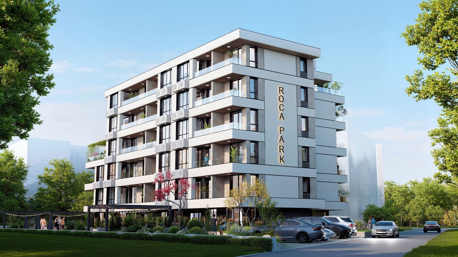 Apartament z jedną sypialnią i własnym małym ogródkiem w nowoczesnym, nowym kompleksie w Słonecznym Brzegu