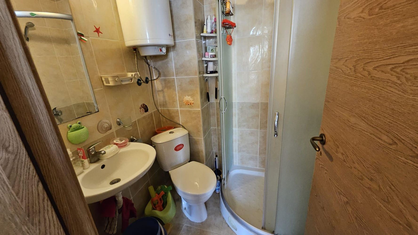 Nowoczesne mieszkanie z jedną sypialnią w zamkniętym kompleksie z basenami i atrakcjami wodnymi w rejonie Słonecznego Brzegu