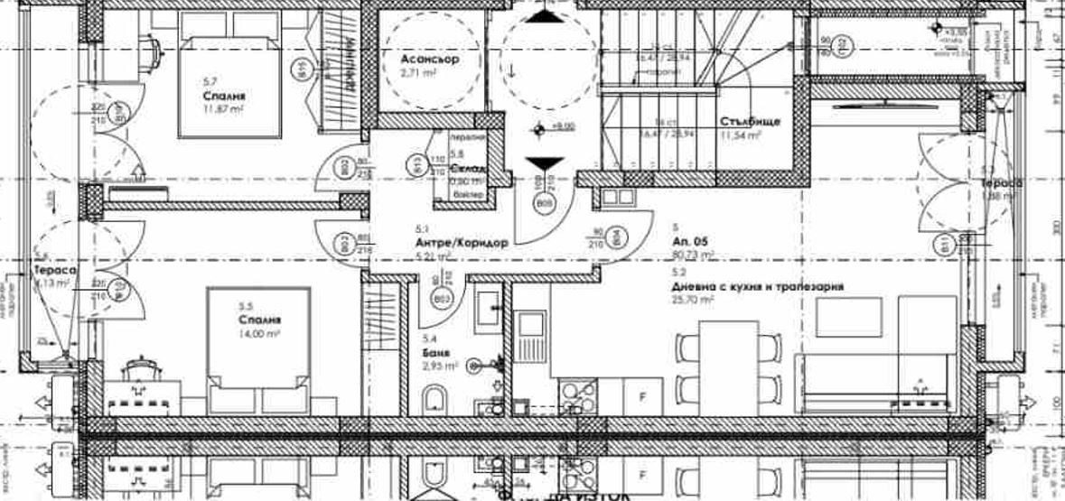 Mieszkanie z dwiema sypialniami w nowym budynku w Meden Rudnik, strefa B