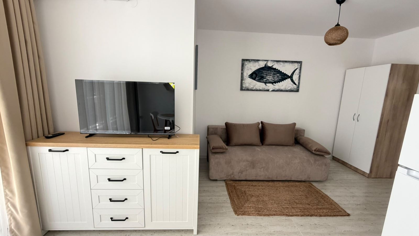 Piękne, przestronne studio z widokiem na morze, 100 m od plaży w Świętym Własie