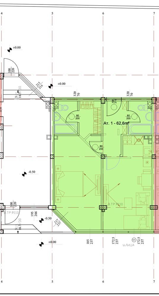 Przestronne mieszkanie z jedną sypialnią z wyjściem do ogrodu i bez opłaty za utrzymanie w Ravadzie