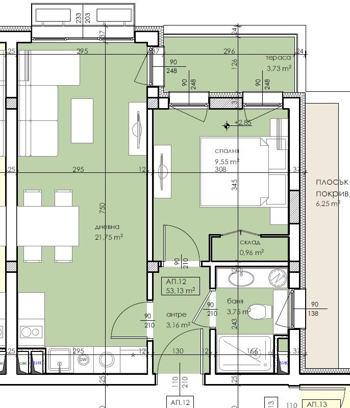 Nowoczesny apartament z jedną sypialnią w odległości spaceru od morza w Słonecznym Brzegu