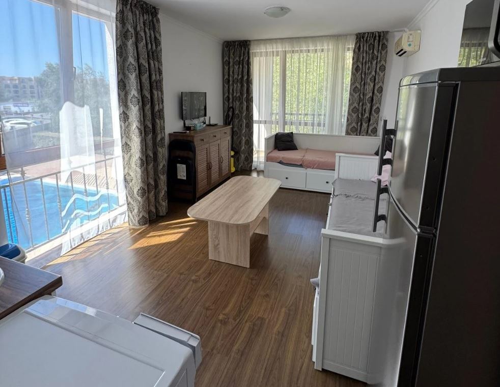 Przytulne studio z morskim klimatem w prestiżowym kompleksie przy plaży w Elenite