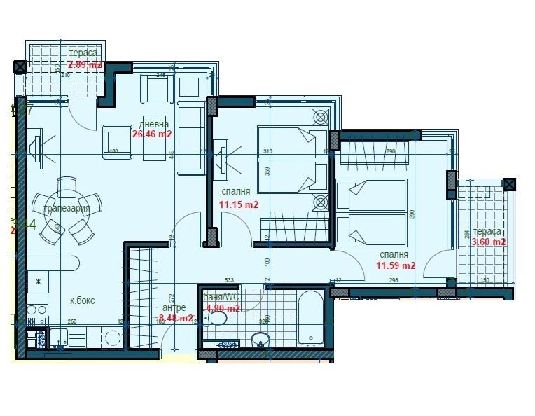 Odkryj swój nowy dom nad morzem - apartament z dwiema sypialniami w centralnej części Słonecznego Brzegu