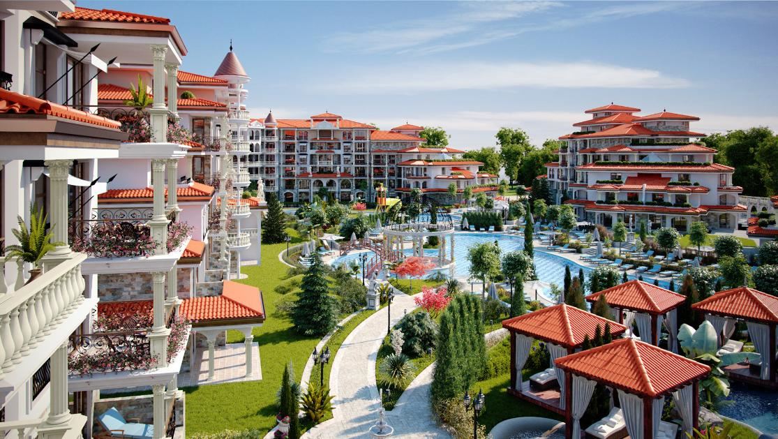 Przestronny apartament z dwiema sypialniami z częściowym widokiem na morze w prestiżowym kompleksie w Nesebyrze – gotowy dla swoich nowych właścicieli
