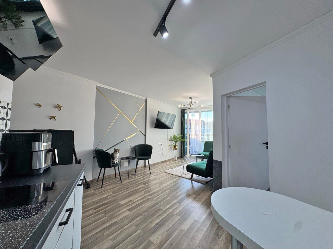 Apartament z nowoczesnym wyposażeniem i dużym tarasem 200 m od plaży w Słonecznym Brzegu