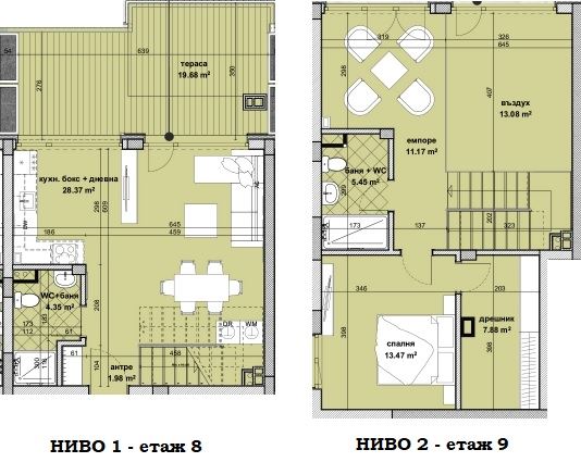 Stylowy apartament dwupoziomowy z 2 sypialniami, tarasem i garderobą w nowej inwestycji w dzielnicy Slaveykov, Burgas – nowoczesny design i komfort