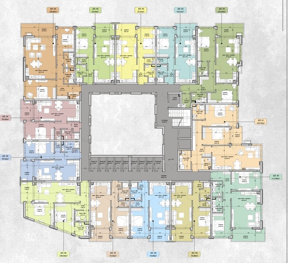 Przestronne mieszkanie z 2 sypialniami i panoramiczną loggią w nowym budynku w dzielnicy Slaveykov, Burgas