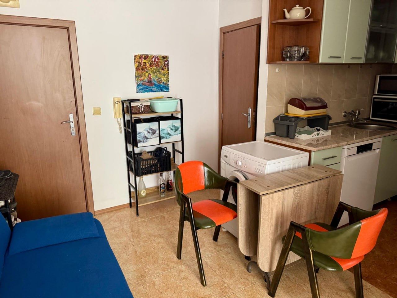 Przestronne mieszkanie z jedną sypialnią i dodatkową strefą sypialnianą w Słonecznym Brzegu – 200 m od plaży