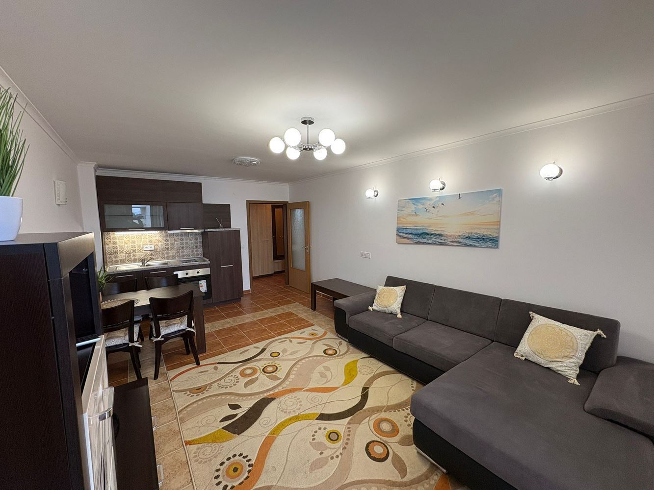  Panoramiczne mieszkanie dwupokojowe na pierwszej linii morza w Pomorie z bezpośrednim widokiem na morze