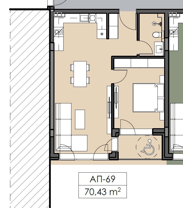 Apartament z jedną sypialnią na ostatnim piętrze z panoramicznym widokiem w Nesebyrze – bez opłaty za utrzymanie