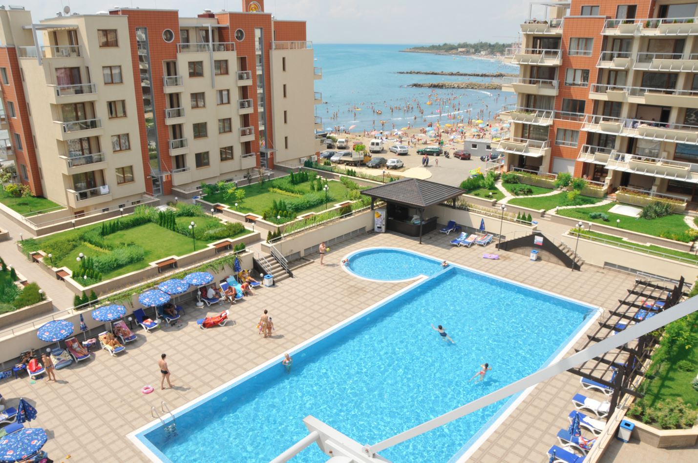 Studio nad morzem - Pomorie, kompleks z udogodnieniami i niskimi opłatami miesięcznymi