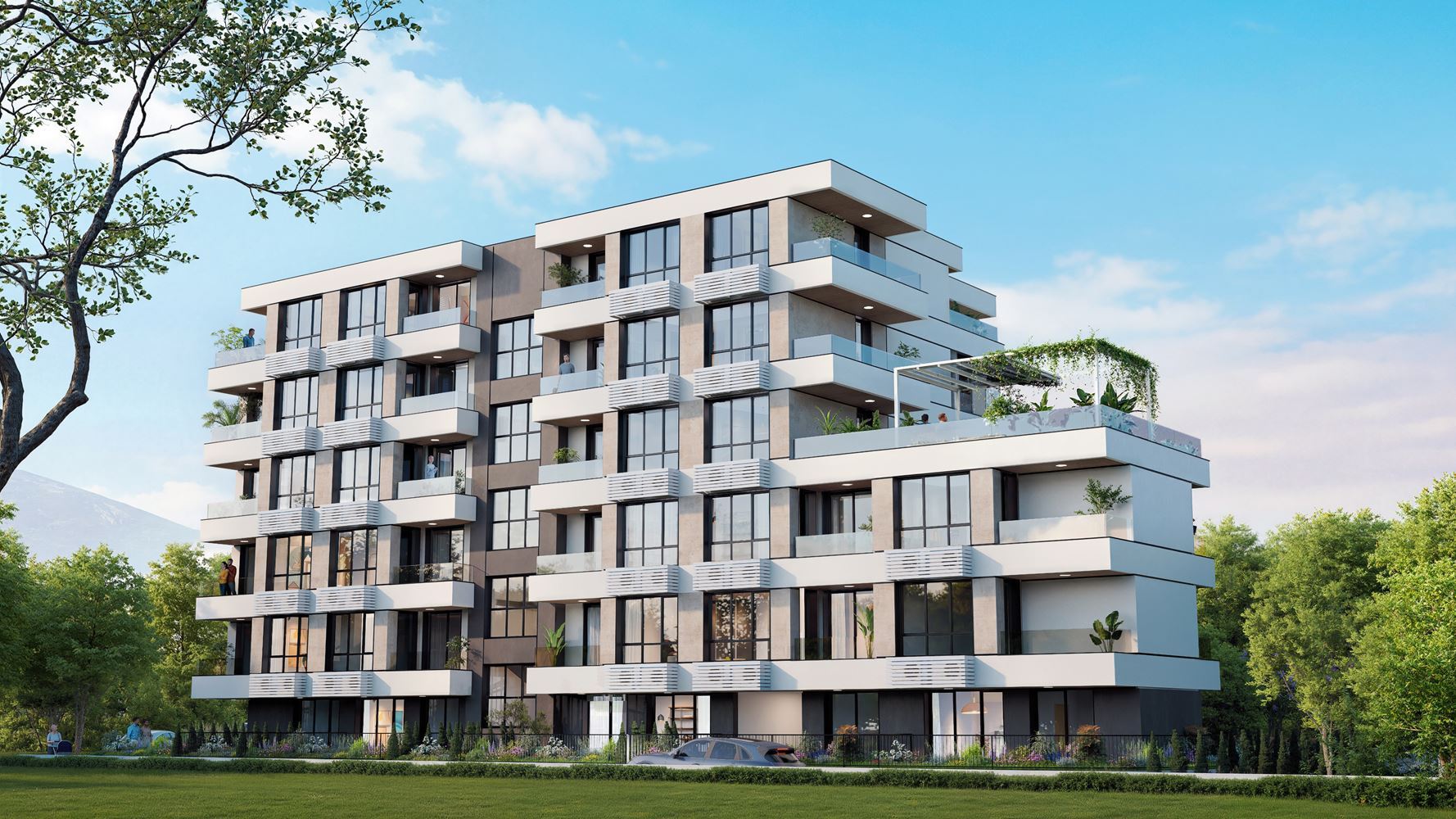 Nowoczesny apartament z jedną sypialnią w odległości spaceru od morza w Słonecznym Brzegu