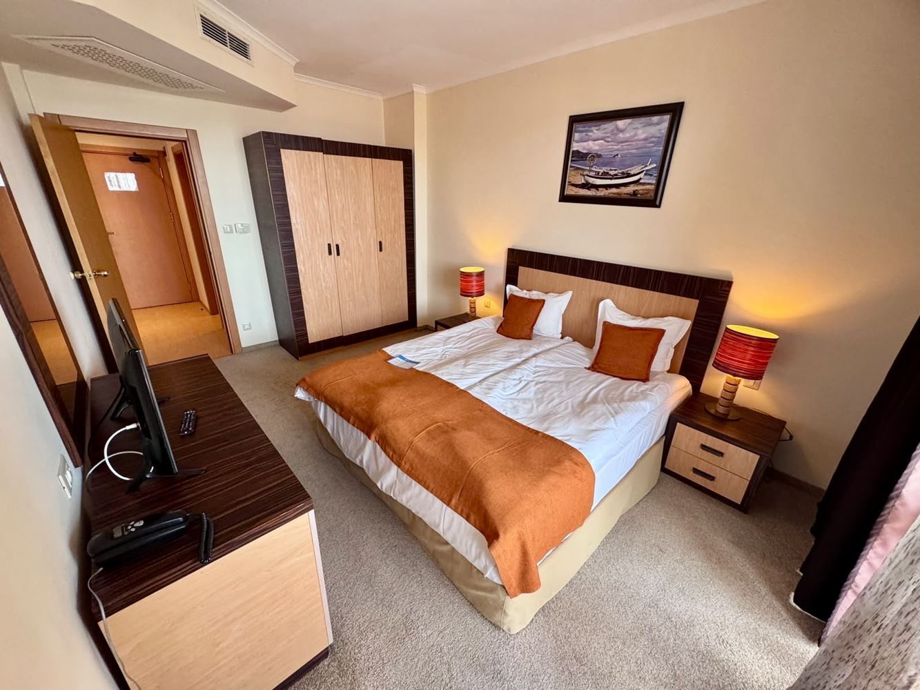 Apartament z jedną sypialnią w pierwszej linii z panoramicznym widokiem na morze w Słonecznym Brzegu