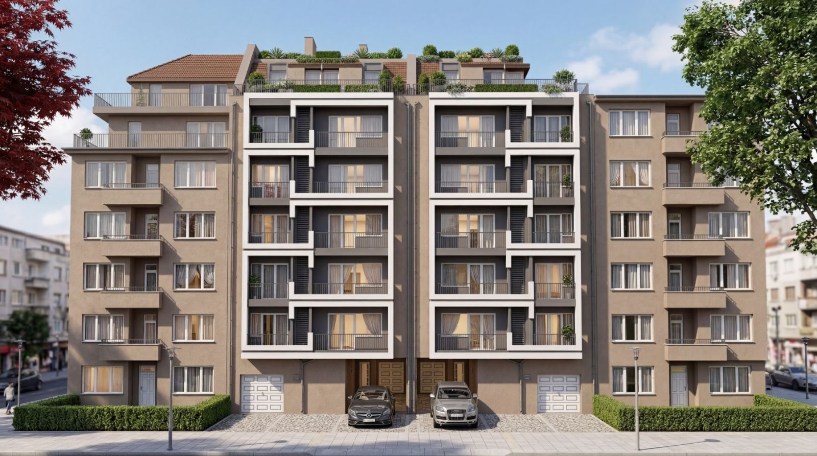 Panoramiczne mieszkanie nad miastem – przestronne mieszkanie z jedną sypialnią, dwiema tarasami i poczuciem wolności