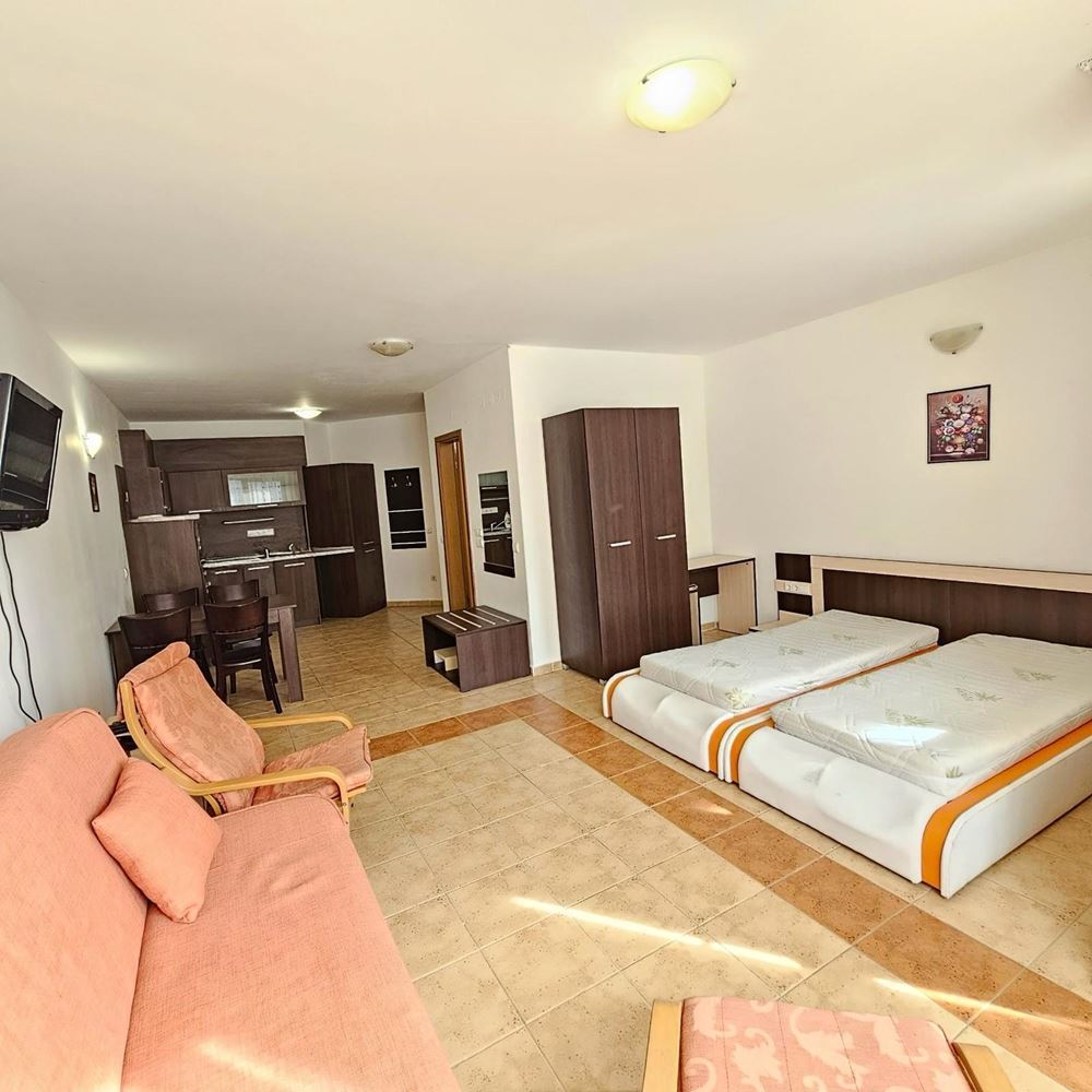 Studio nad morzem - Pomorie, kompleks z udogodnieniami i niskimi opłatami miesięcznymi