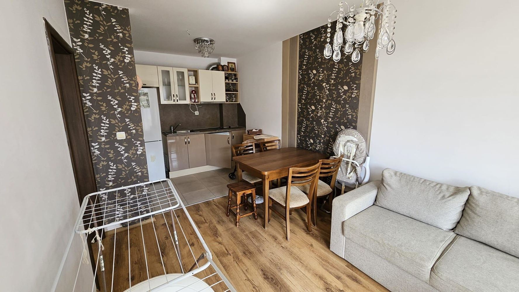 Apartament z jedną sypialnią w Nesebyrze z wyposażeniem i doskonałymi udogodnieniami w kompleksie