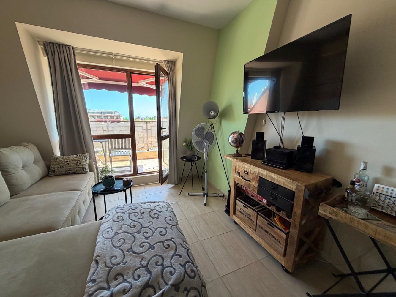 Apartament z jedną sypialnią z widokiem na morze w zamkniętym kompleksie w Słonecznym Brzegu – gotowy do użytku