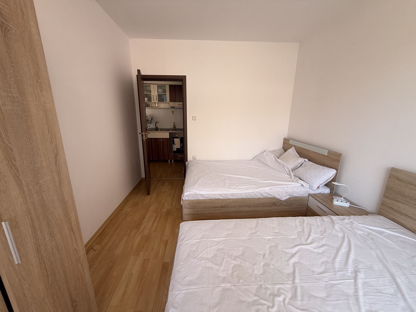 W pełni umeblowane mieszkanie z jedną sypialnią z widokiem na basen w Słonecznym Brzegu