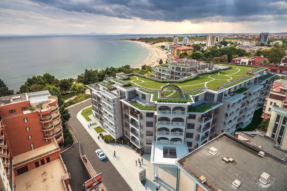 Przestronne mieszkanie 2-pokojowe z panoramicznym widokiem na morze w luksusowym kompleksie pierwszej linii w Nesebyrze