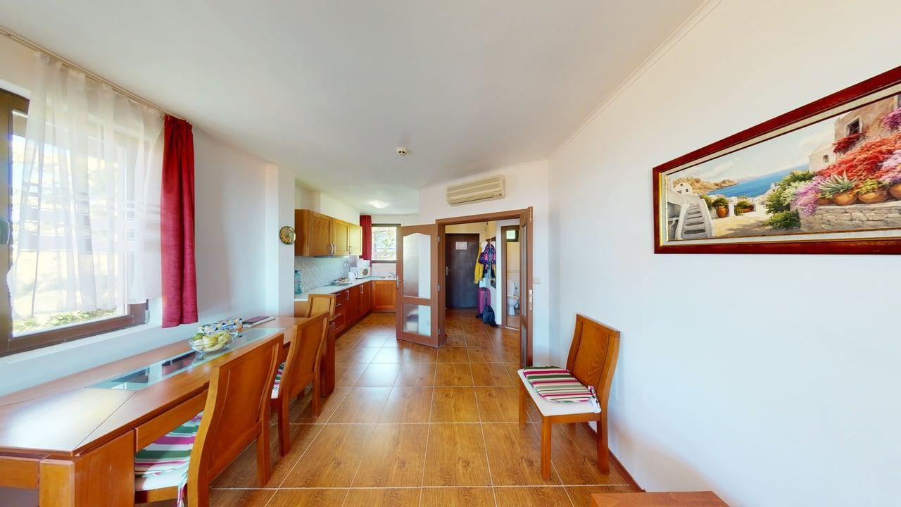 Przestronny apartament z jedną sypialnią i widokiem na morze w okolicach Słonecznego Brzegu