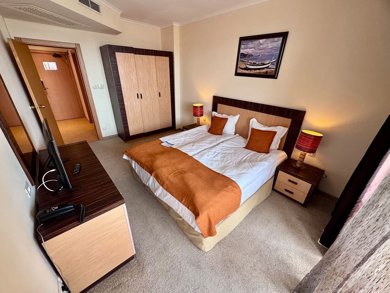 Apartament z jedną sypialnią w pierwszej linii z panoramicznym widokiem na morze w Słonecznym Brzegu
