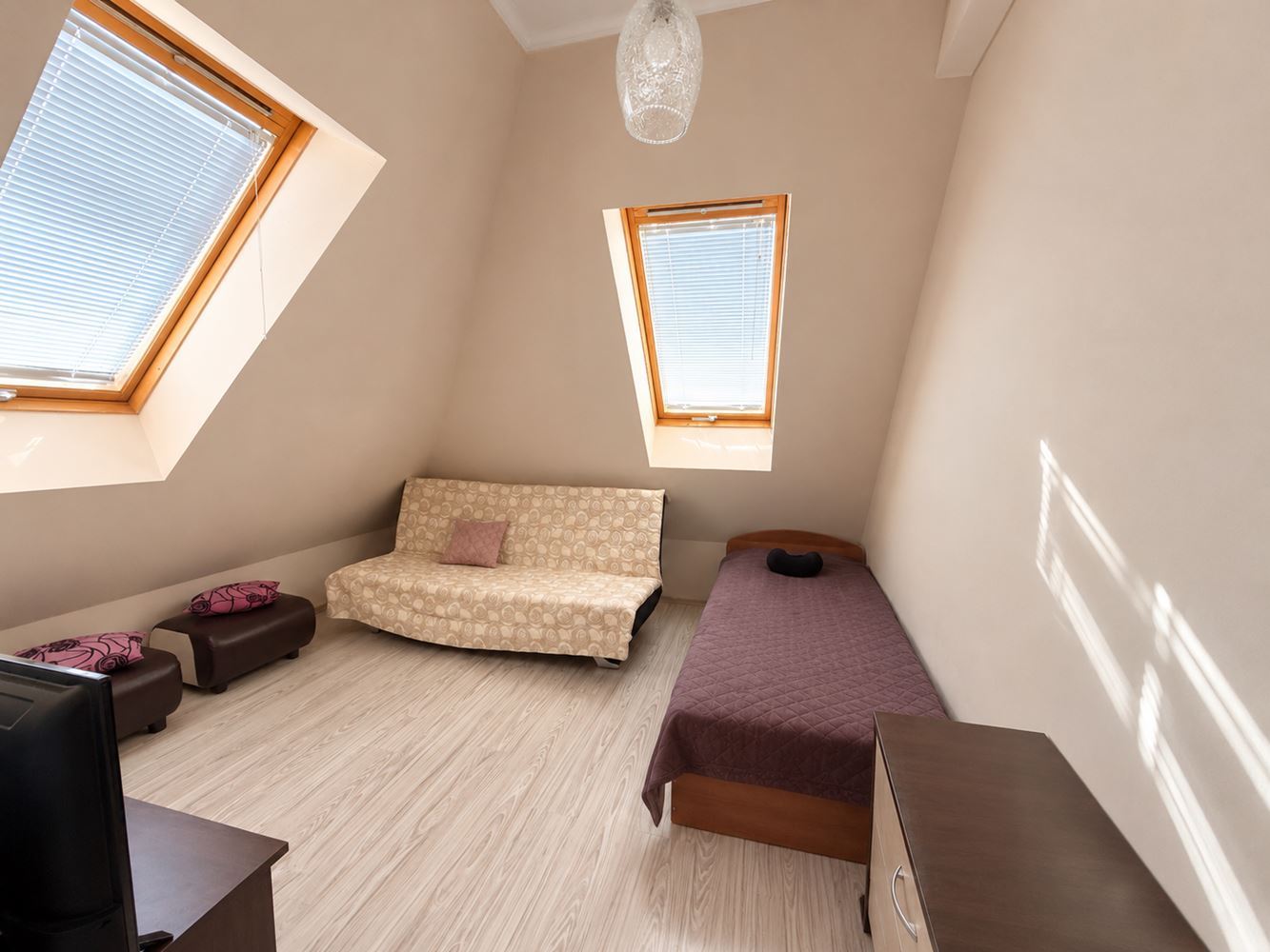 Apartament z dwiema sypialniami i dwoma tarasami w spokojnym kompleksie w Słonecznym Brzegu
