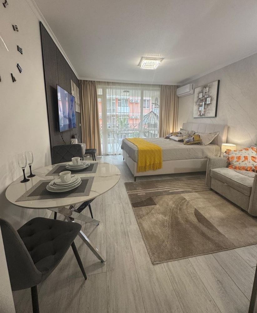 Stylowe studio w nowoczesnym kompleksie w Słonecznym Brzegu – południowa ekspozycja i doskonała możliwość inwestycyjna