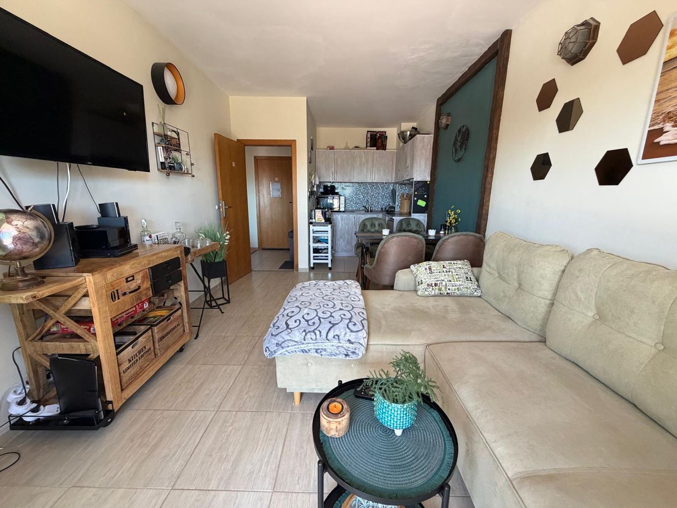 Apartament z jedną sypialnią z widokiem na morze w zamkniętym kompleksie w Słonecznym Brzegu – gotowy do użytku