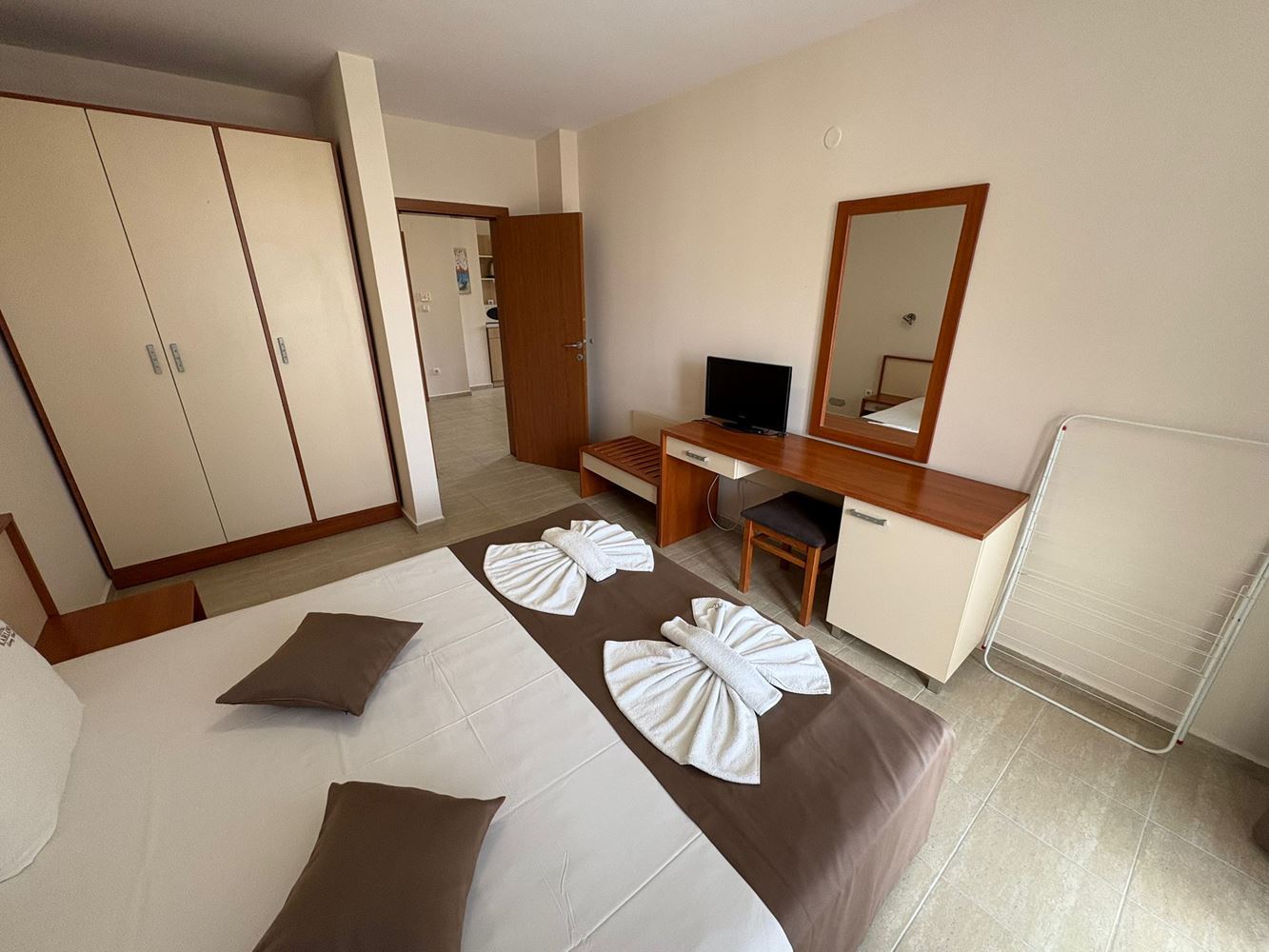 Apartament z dwiema sypialniami 300 metrów od plaży w centrum Słonecznego Brzegu