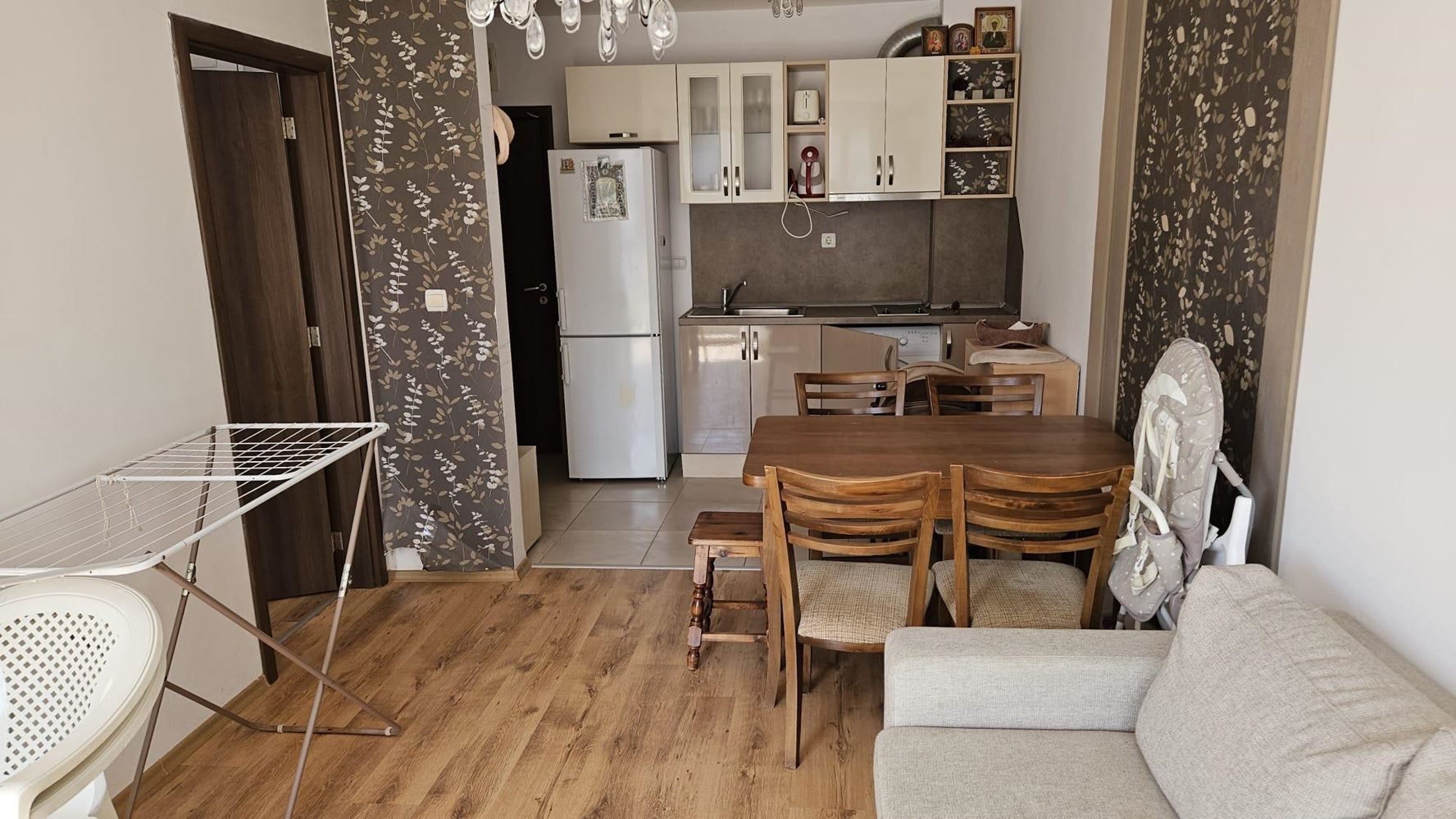 Apartament z jedną sypialnią w Nesebyrze z wyposażeniem i doskonałymi udogodnieniami w kompleksie