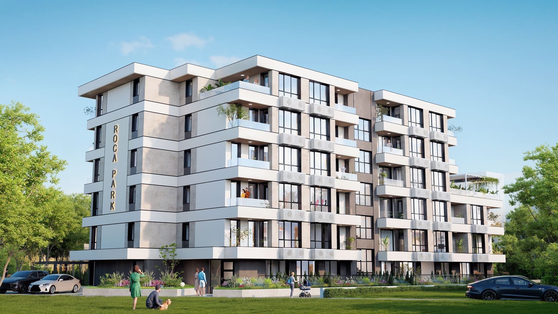 Przestronny apartament z dwiema sypialniami w nowym kompleksie w Słonecznym Brzegu, kilka minut od morza