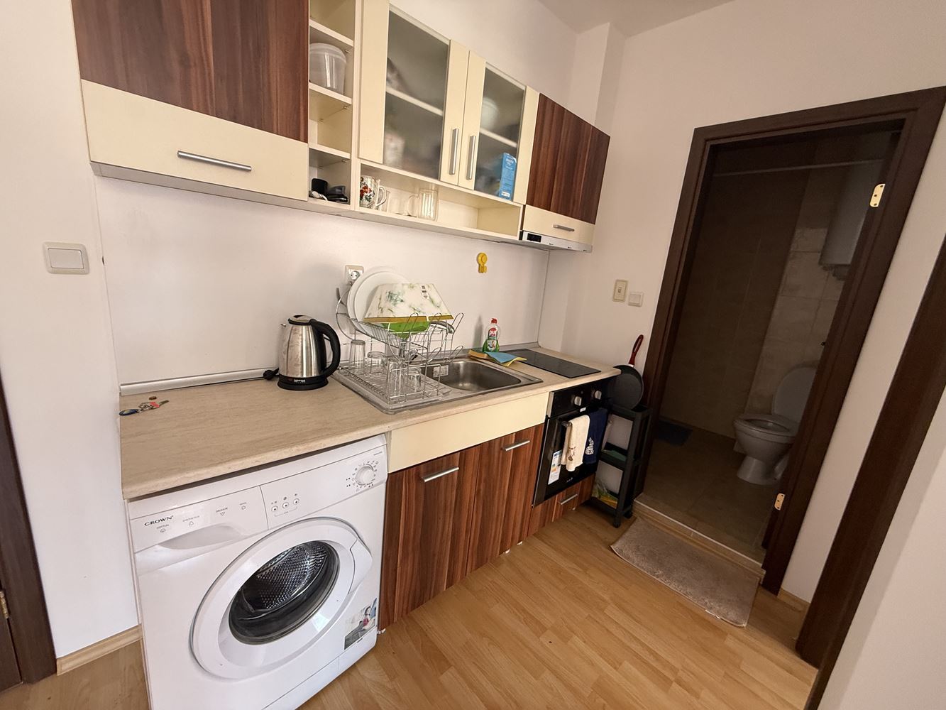 W pełni umeblowane mieszkanie z jedną sypialnią z widokiem na basen w Słonecznym Brzegu