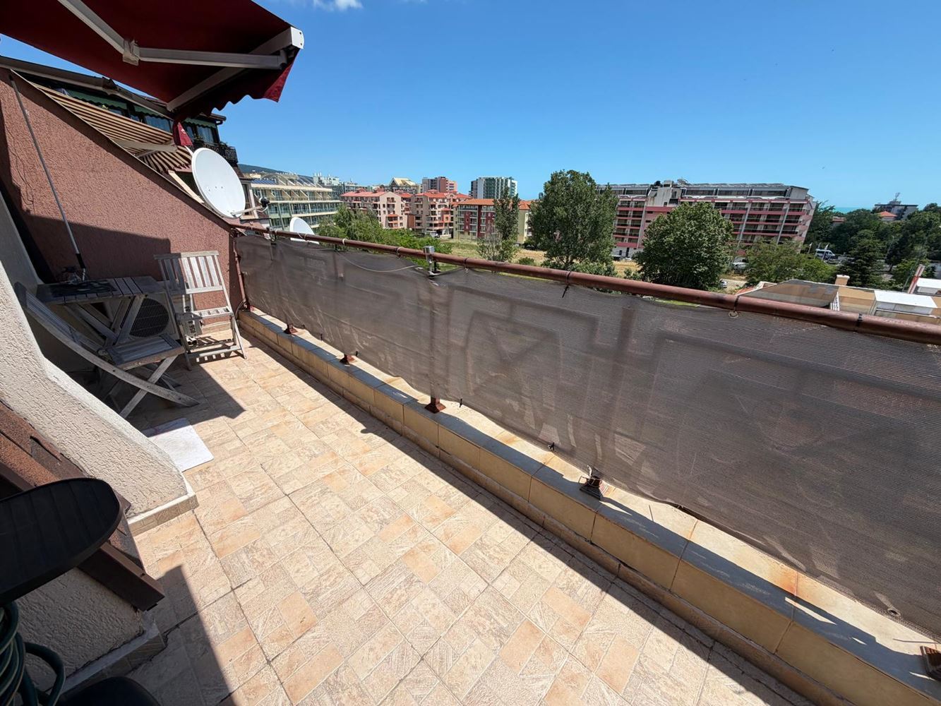 Apartament z jedną sypialnią z widokiem na morze w zamkniętym kompleksie w Słonecznym Brzegu – gotowy do użytku