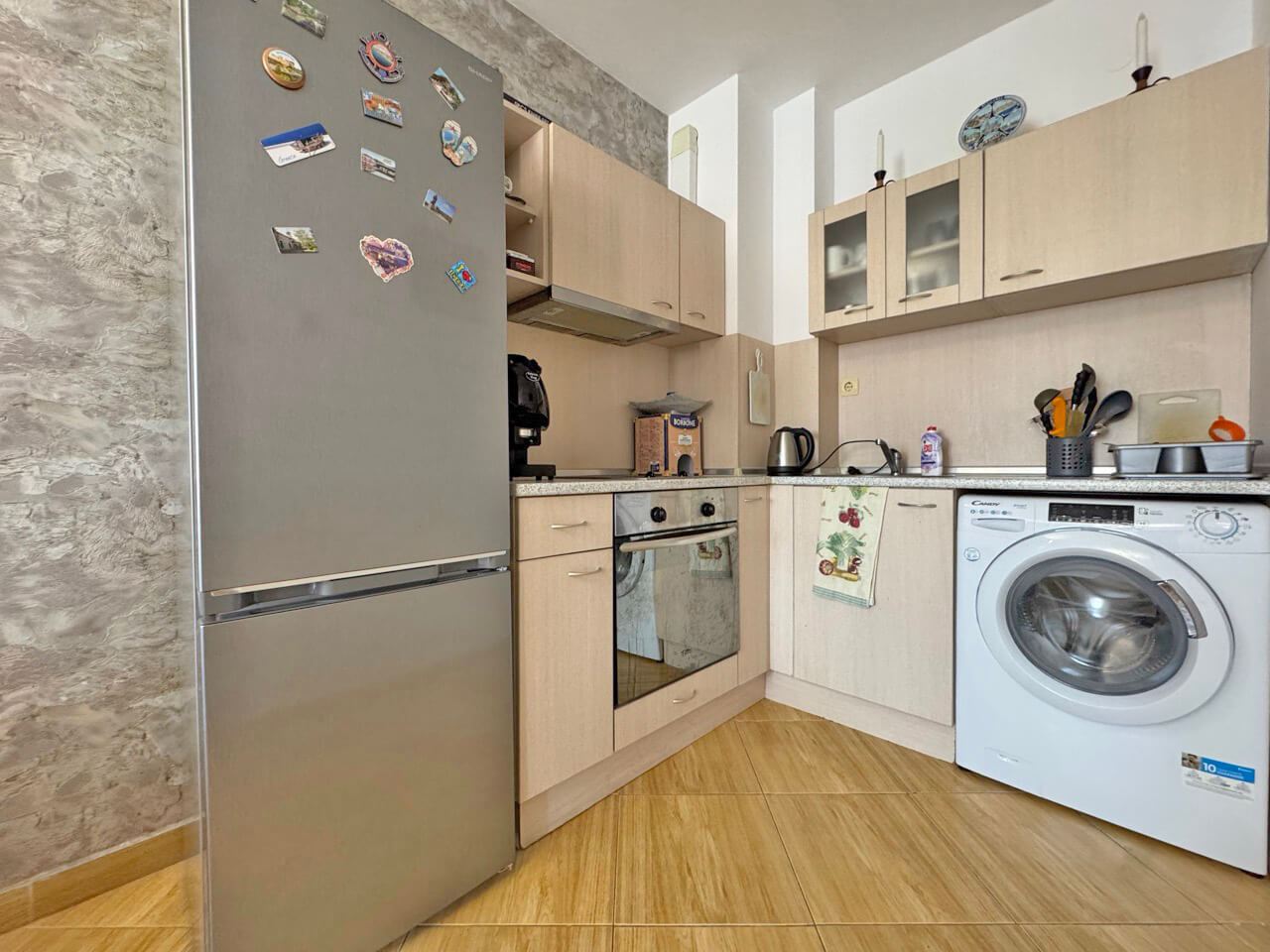 Stylowy apartament z jedną sypialnią z widokiem na basen w kurorcie Słoneczny Brzeg